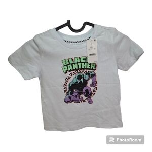 Marvel Toddler Unisex Black Panther Blue Short Sleeve Graphic T-Shirt 3T New